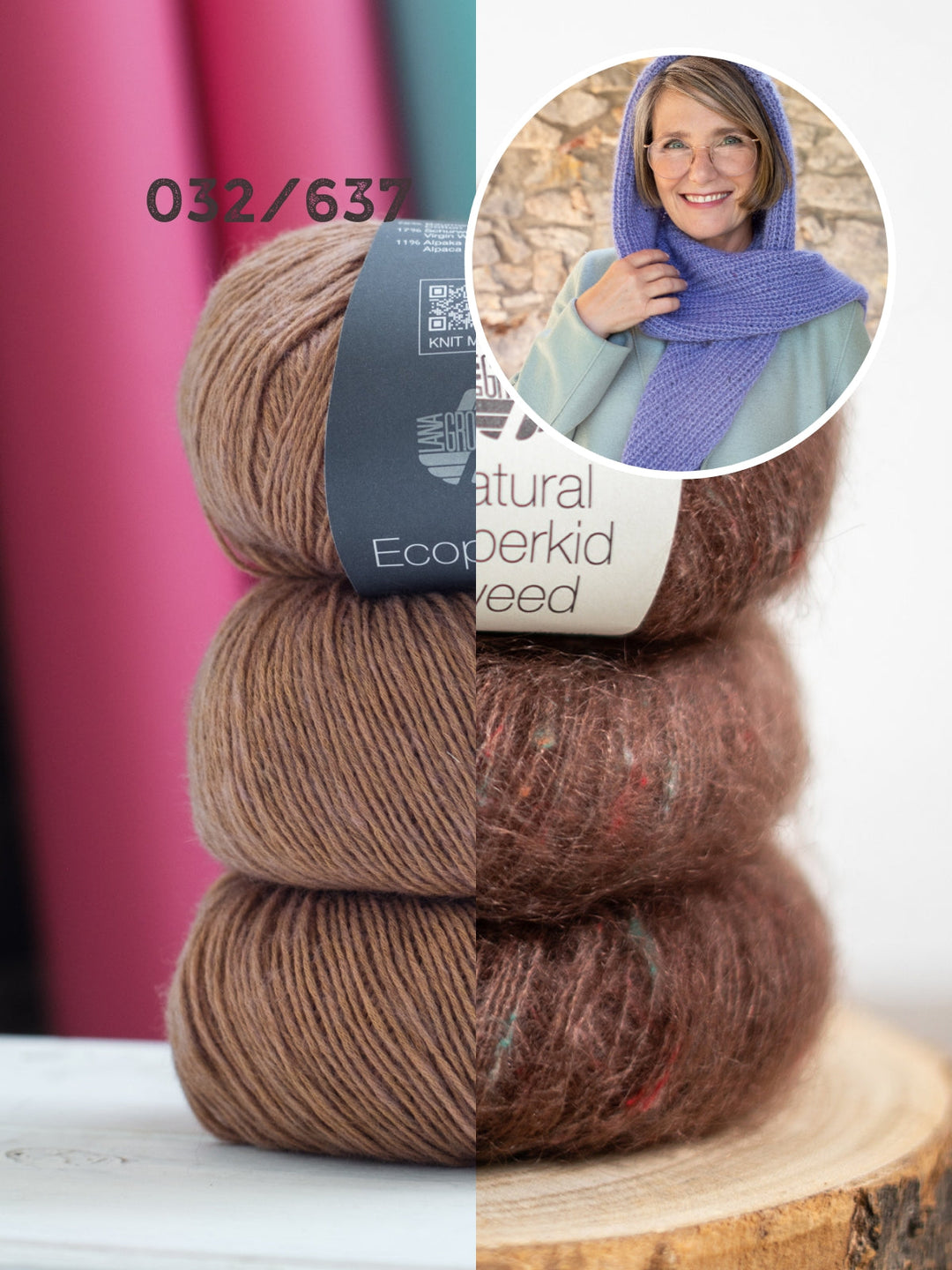 Strickpaket Cappuccio Kapuzenschal