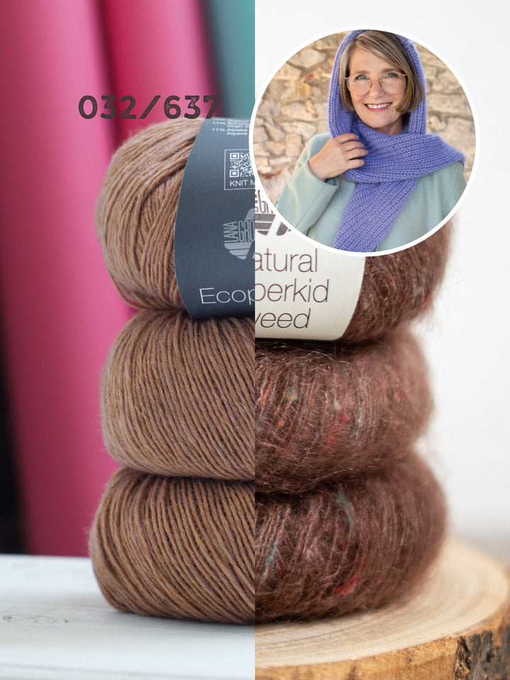 Strickpaket Cappuccio Kapuzenschal