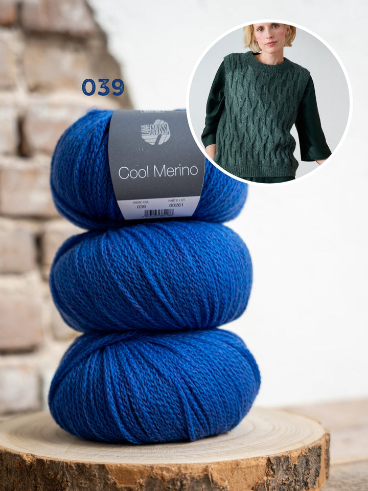 Strickpaket Cool Merino Pullunder mit Struktur
