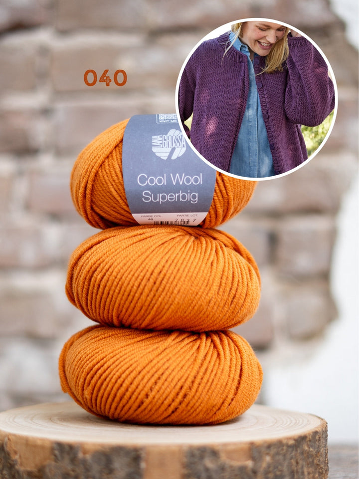 Strickpaket Cool Wool Superbig Top-down Oversized Jacke