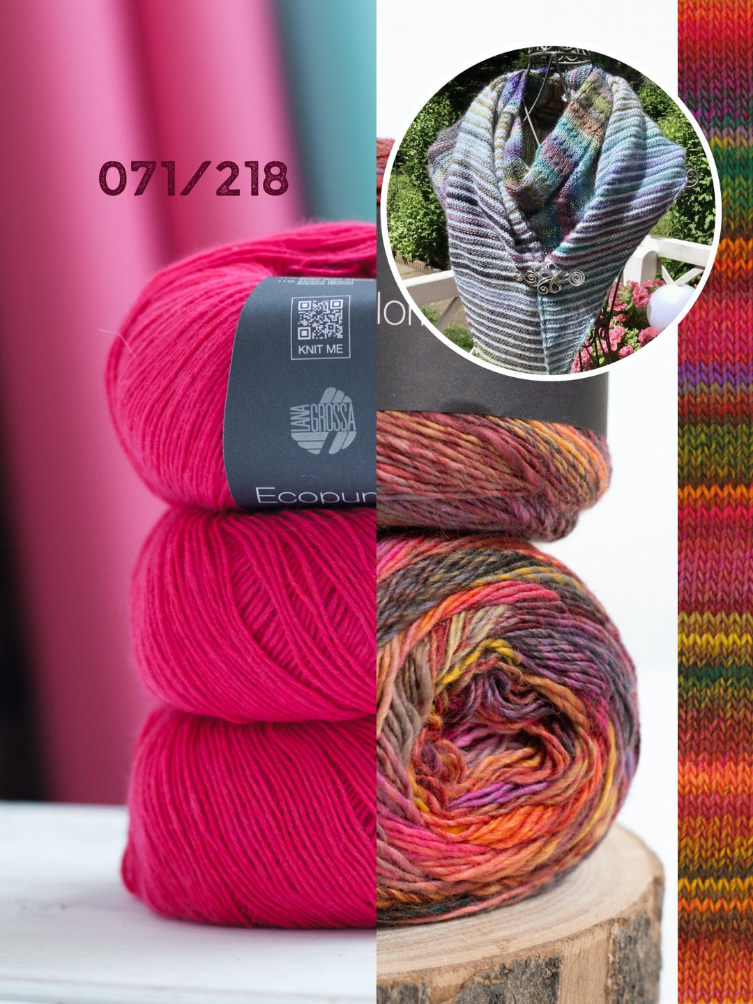 Strickpaket Lizas Tuch Orange Night – Colorissimo & Ecopuno