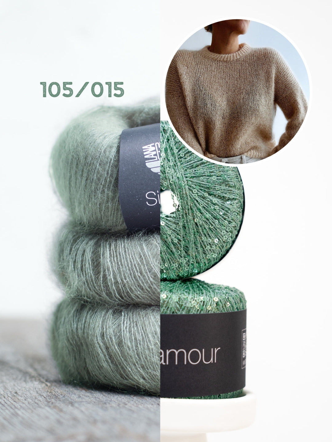 Strickpaket Odette Sweater - Kolibri by Johanna