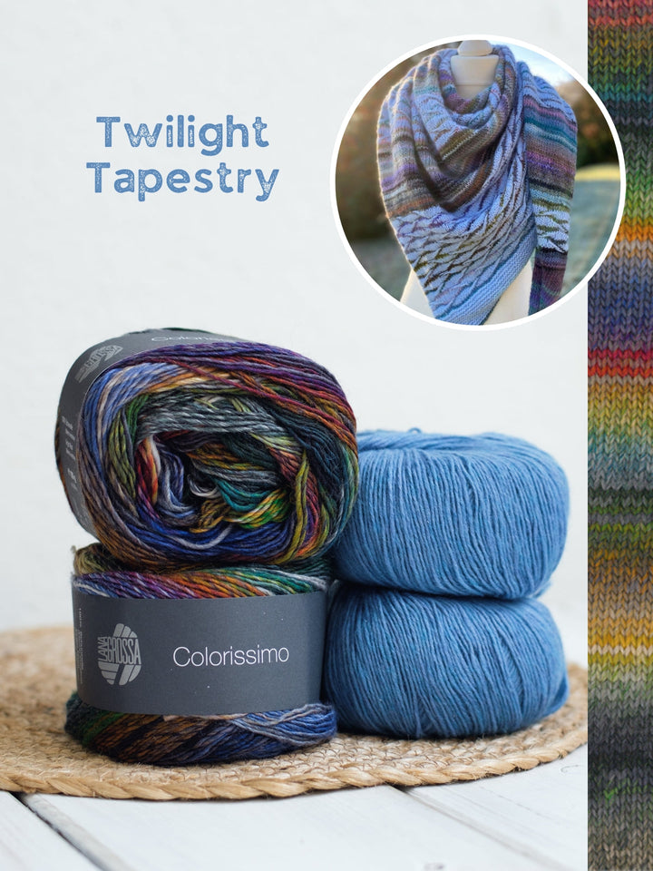 Strickpaket Lizas Tuch New Waves - Colorissimo Ecopuno