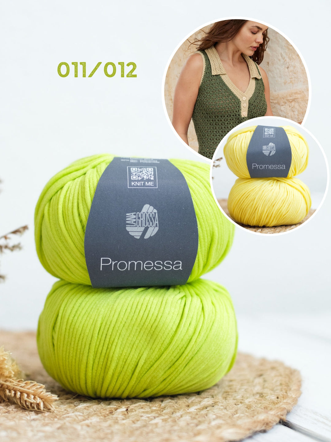 Strickpaket Promessa Top mit Polokragen