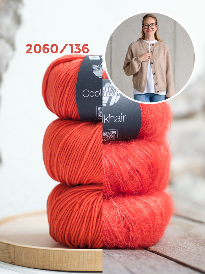 Strickpaket Classy Raglan Jacket - Cool Wool Silkhair