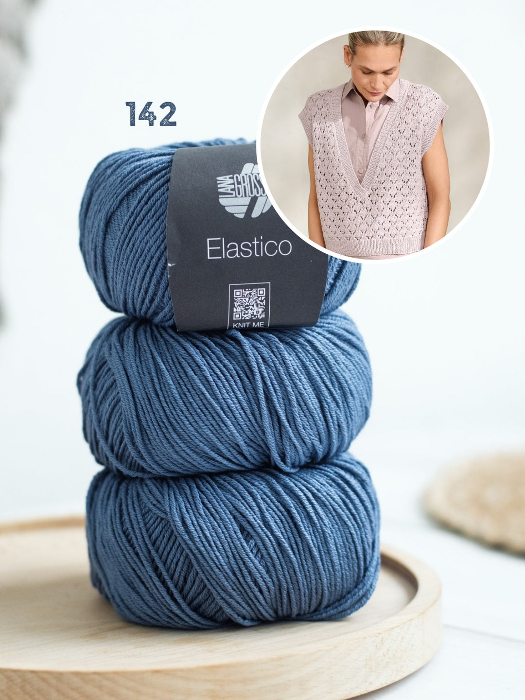 Strickpaket Elastico Pullunder mit V-Ausschnitt