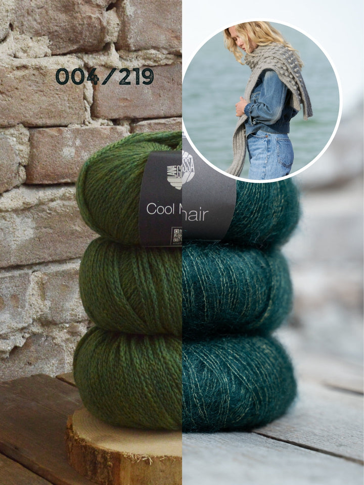 Strickpaket Cool Merino Silkhair Kragenschal