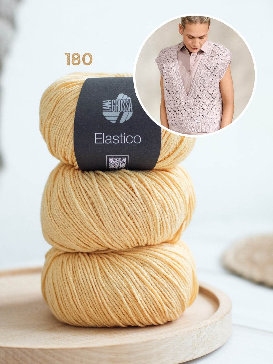 Strickpaket Elastico Pullunder mit V-Ausschnitt