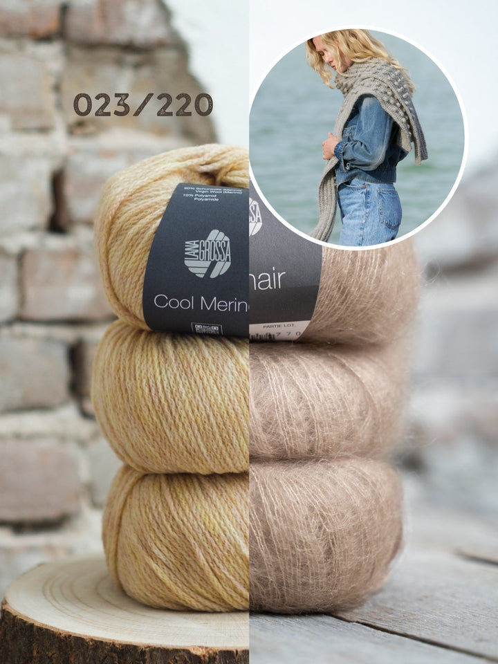 Strickpaket Cool Merino Silkhair Kragenschal
