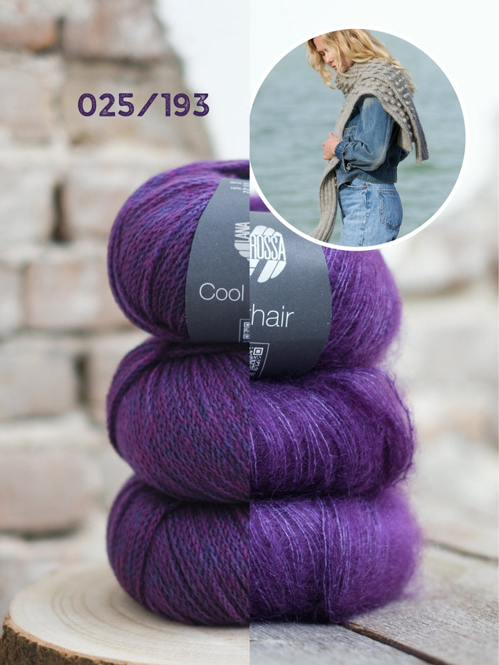 Strickpaket Cool Merino Silkhair Kragenschal