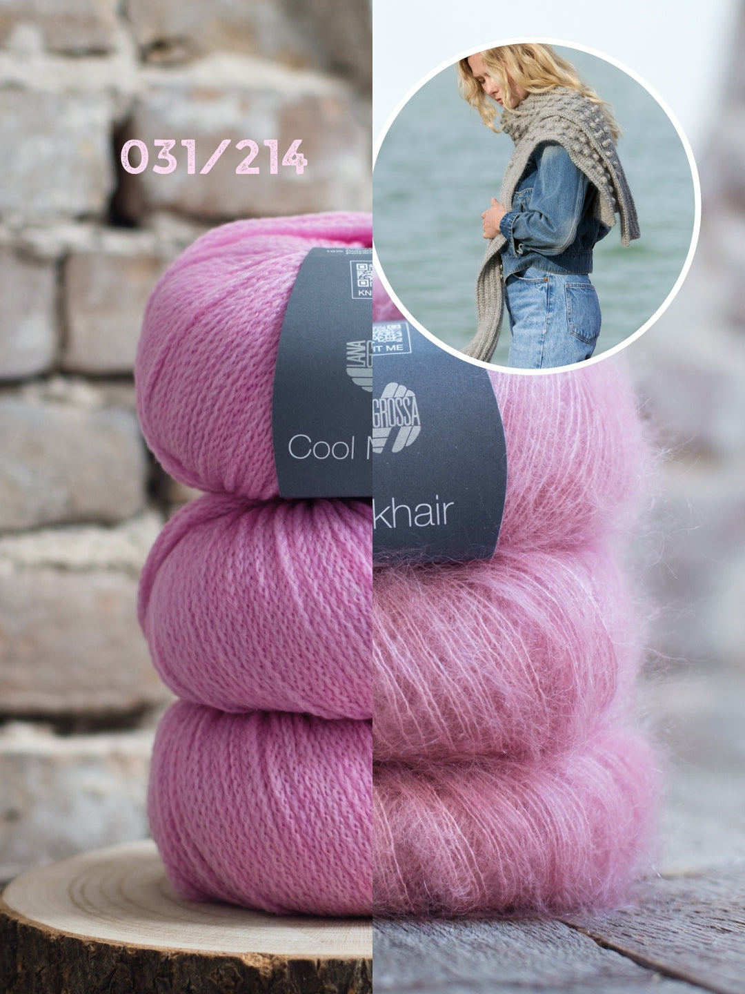 Strickpaket Cool Merino Silkhair Kragenschal