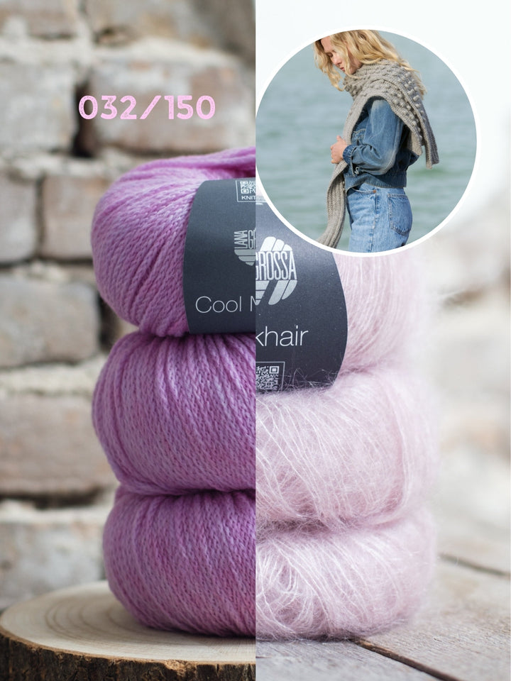 Strickpaket Cool Merino Silkhair Kragenschal