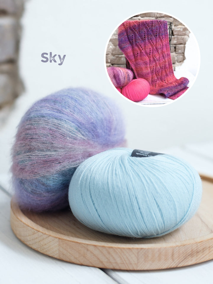 Strickpaket Lizas Tuch Little Vintage Dream - Silkhair Print