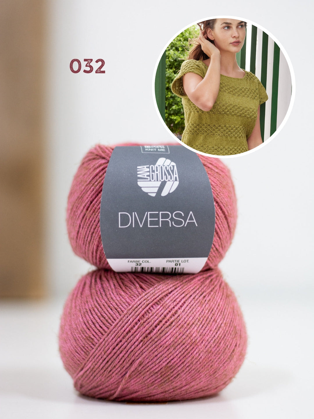 Strickpaket Diversa Top mit Blumenmuster