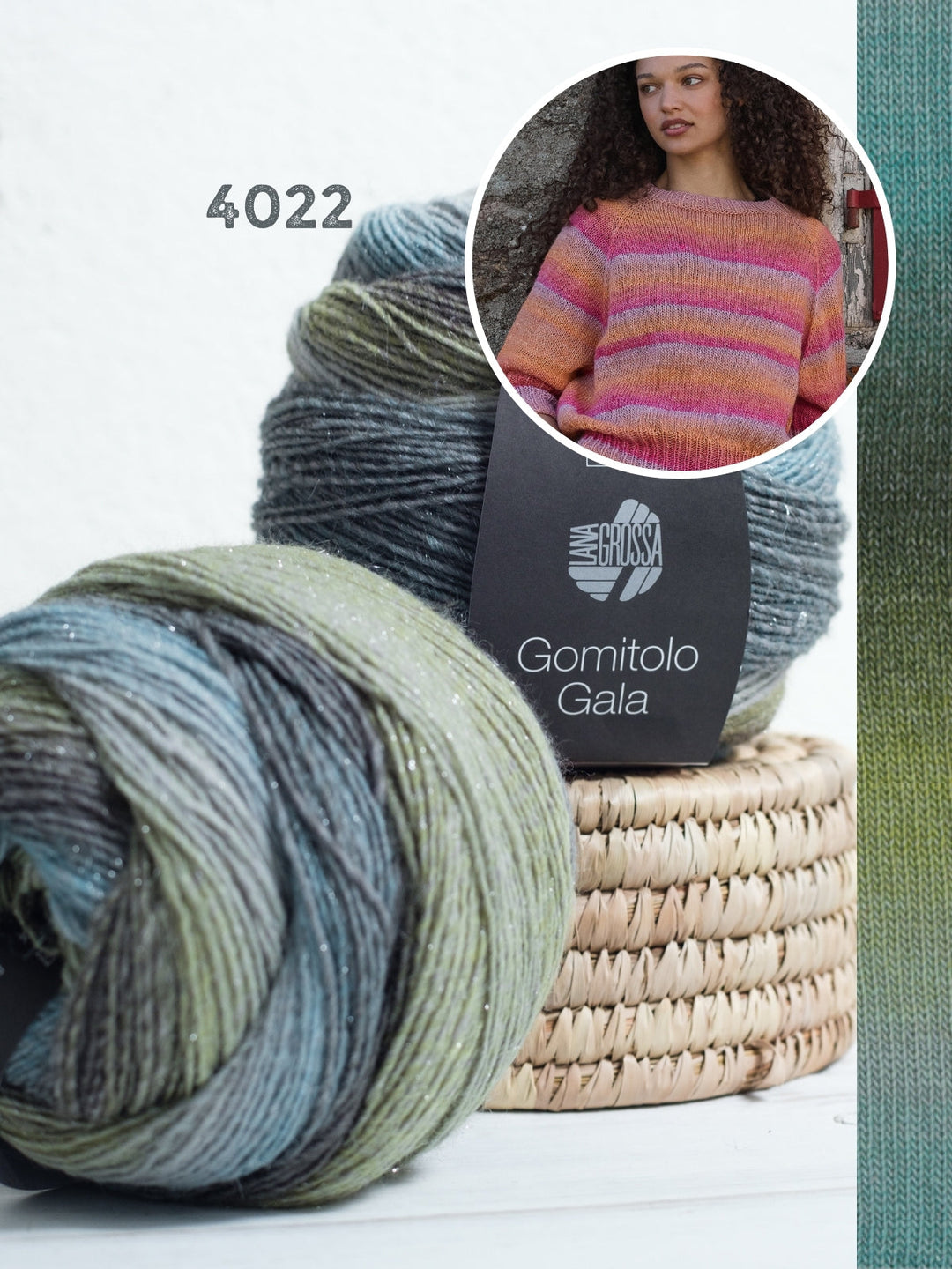 Strickpaket Gomitolo Gala Top-down Raglanpullover