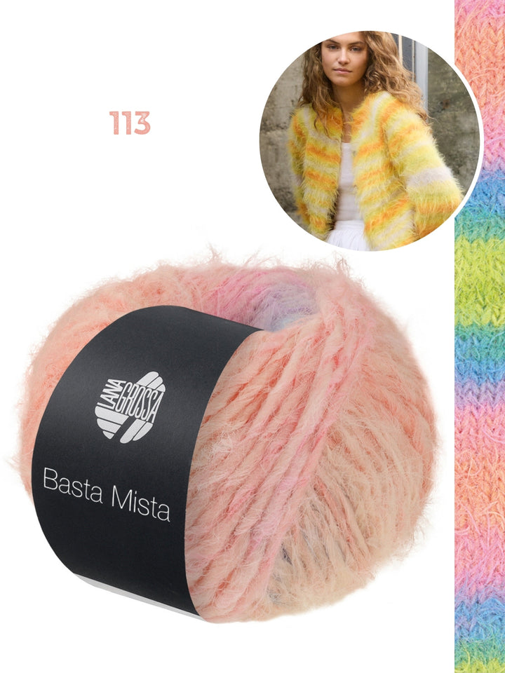 Strickpaket Basta Mista Raglanjacke - Top-down