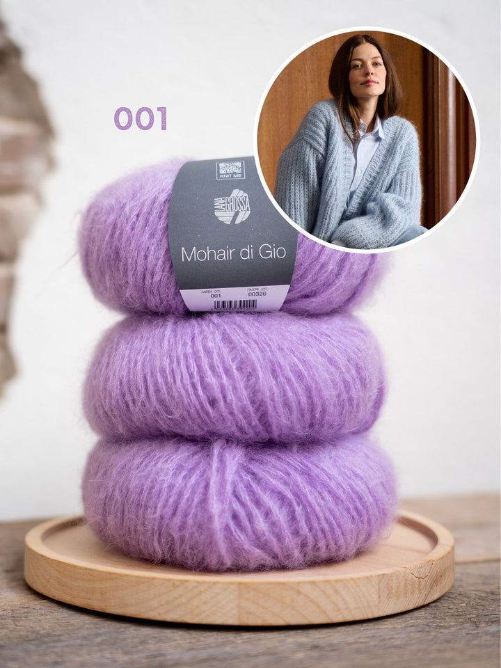 Strickpaket Mohair Di Gio Jacke im Patentmuster