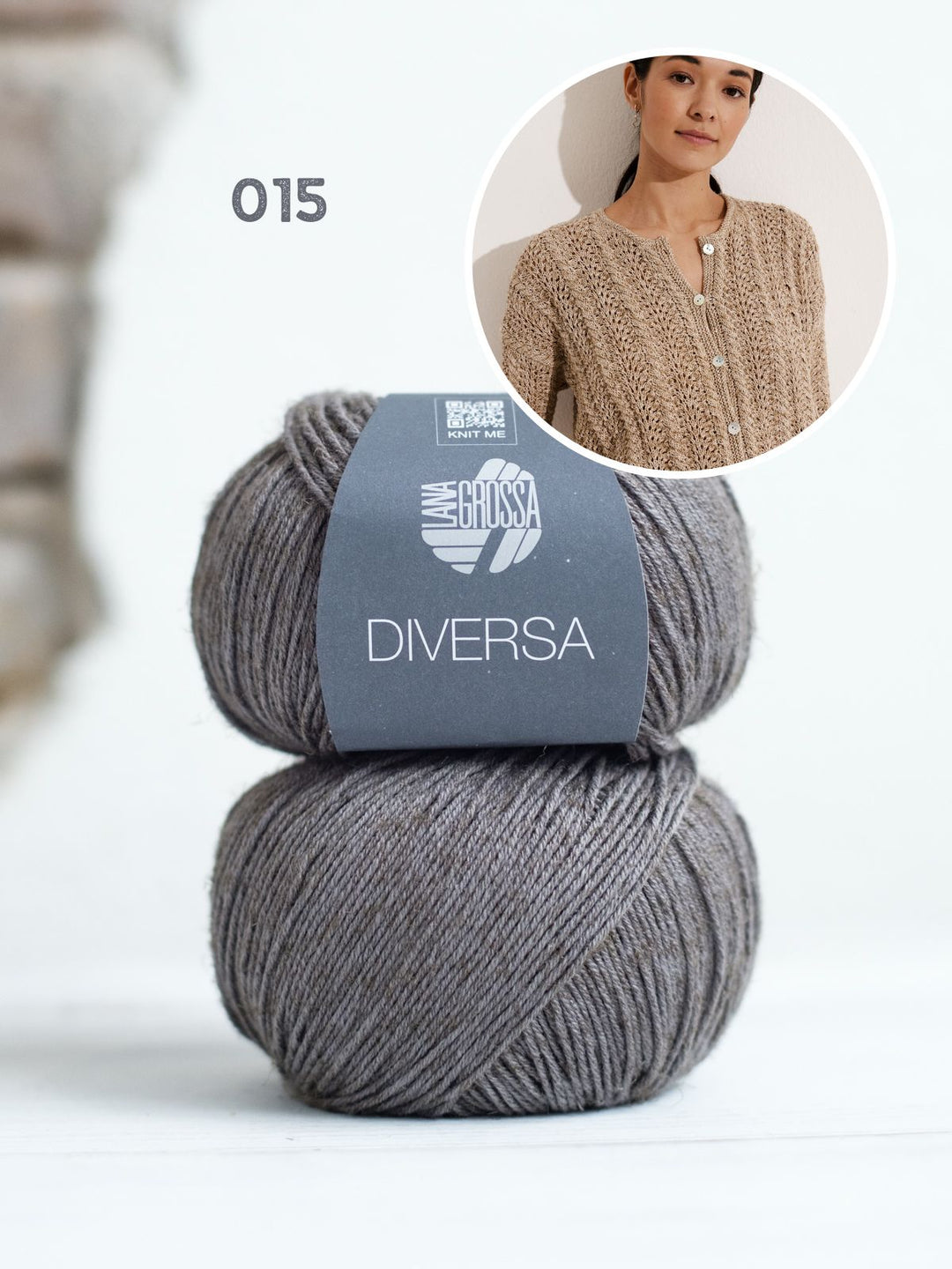 Strickpaket Diversa Jacke im Ajourmuster