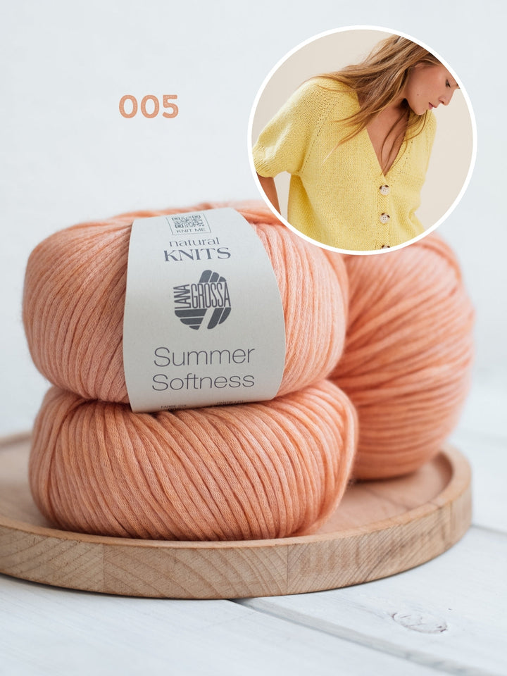 Strickpaket Summer Softness Kurzarm-Raglanjacke