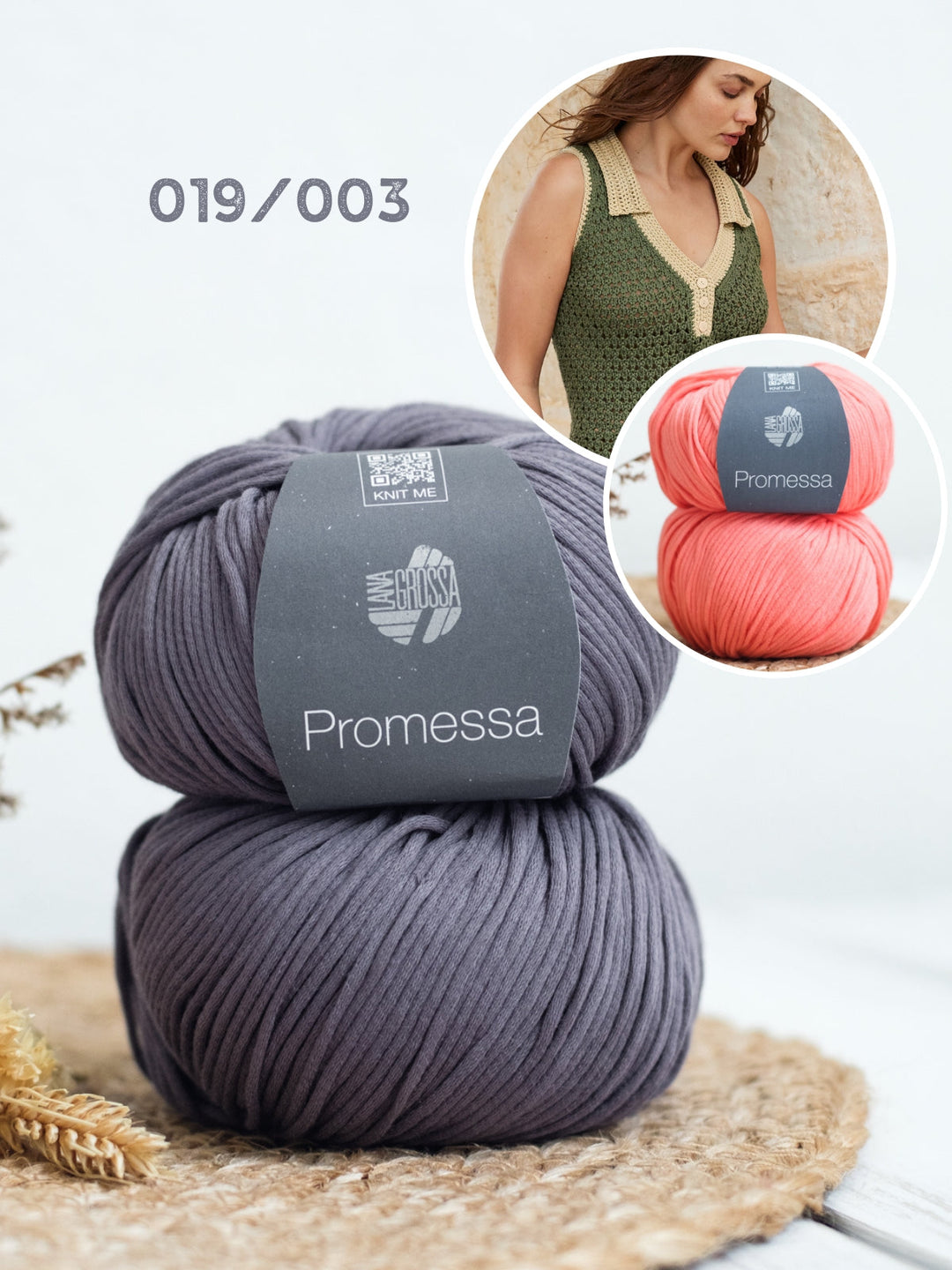 Strickpaket Promessa Top mit Polokragen