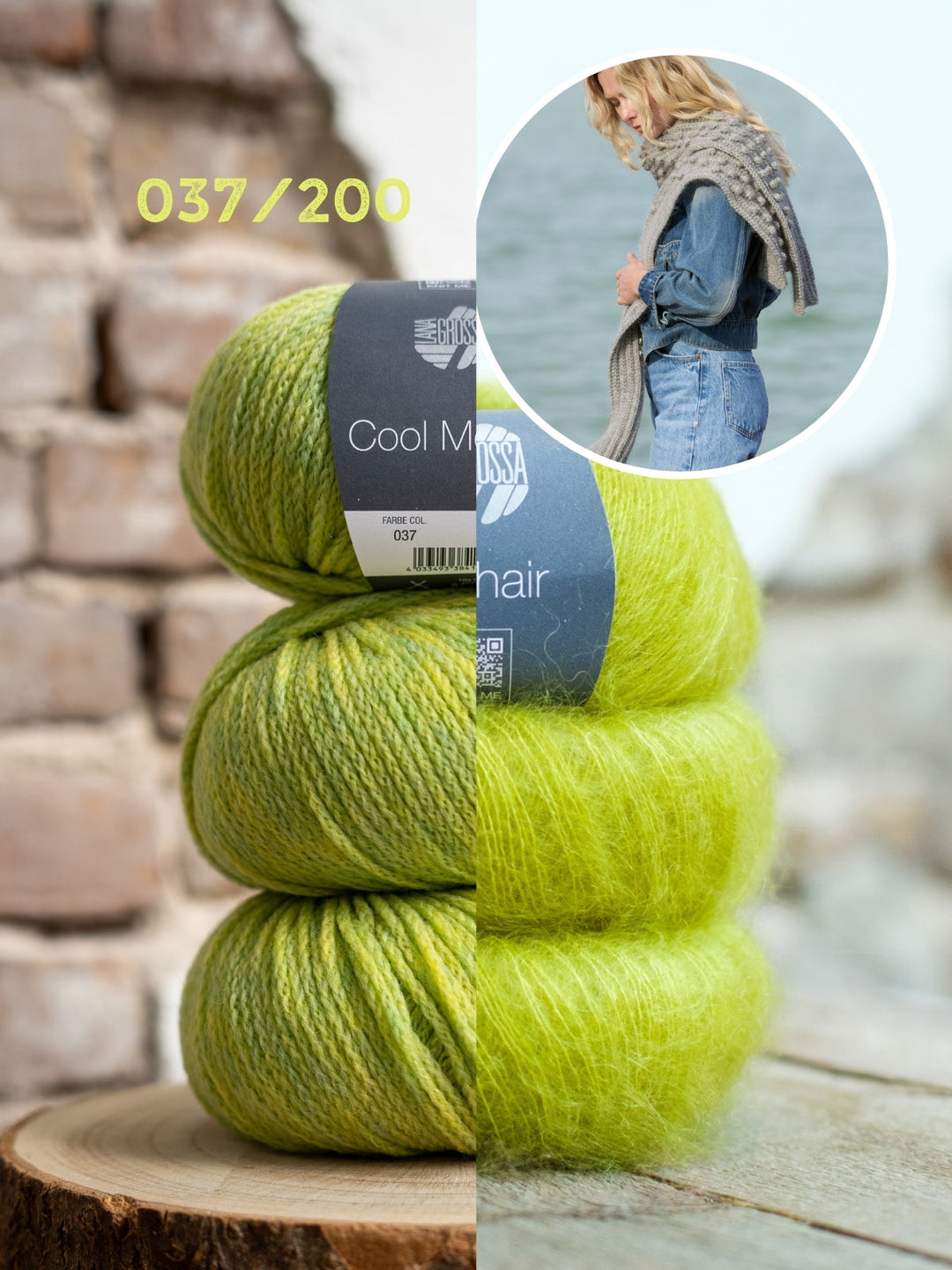 Strickpaket Cool Merino Silkhair Kragenschal