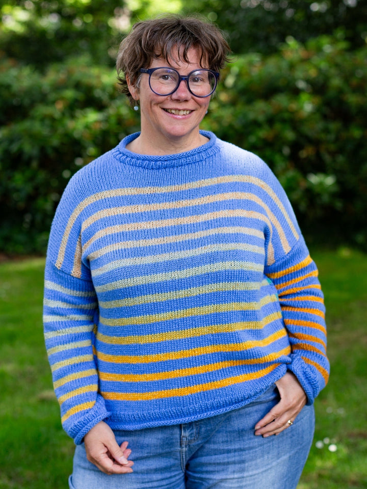 Strickpaket Cotonella Streifenpullover