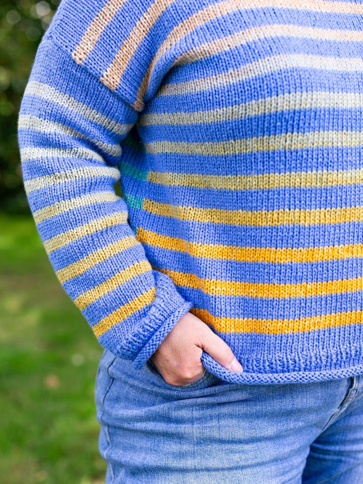Strickpaket Cotonella Streifenpullover