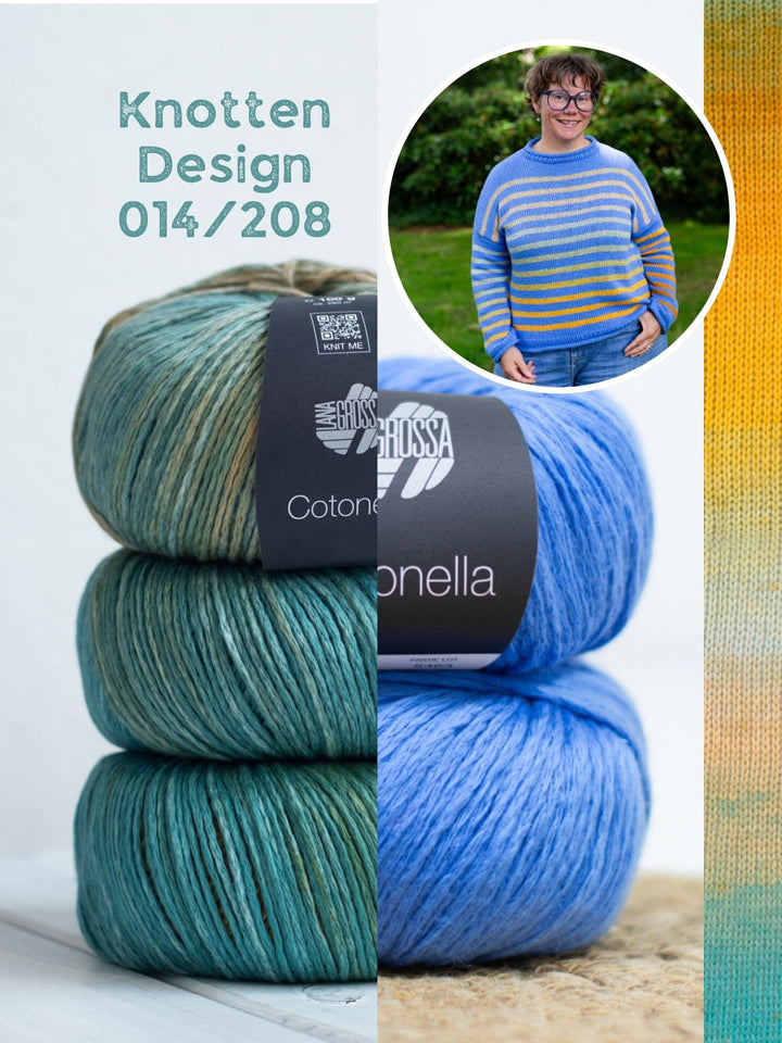 Strickpaket Cotonella Streifenpullover