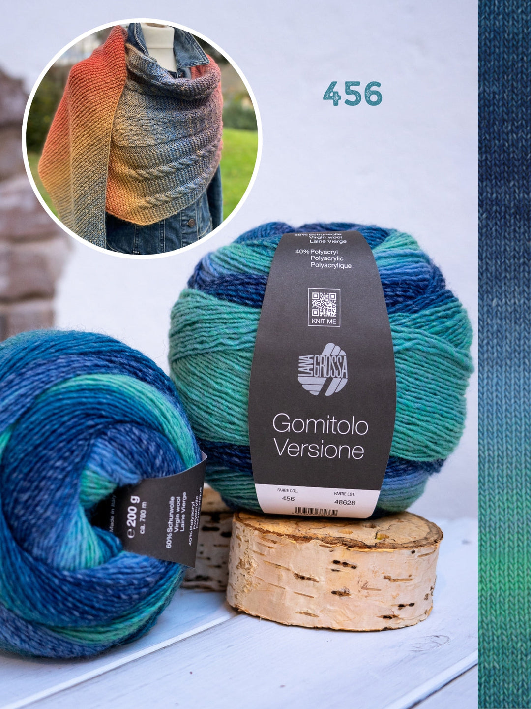 Strickpaket Lizas Tuch Orange Night - Versione