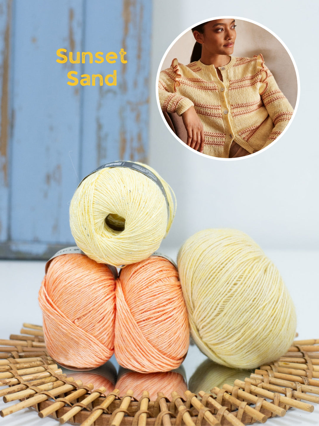Strickpaket Tencellino Filo Paillettes Ecopuno Jacke mit Rüschen