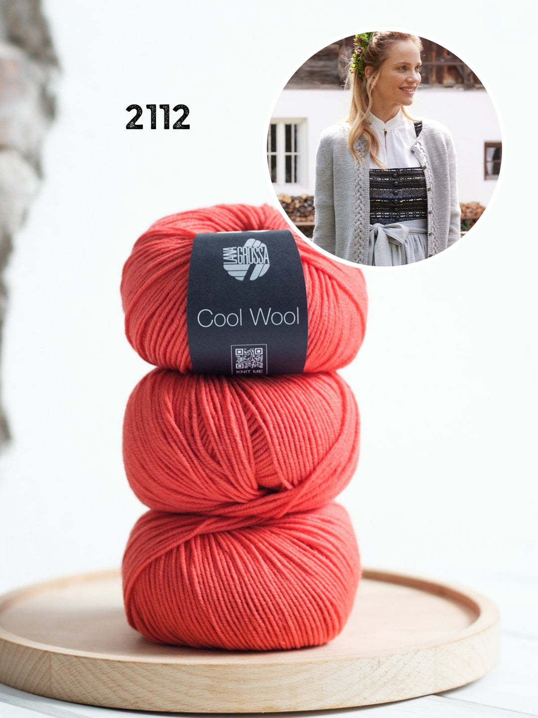 Strickpaket Cool Wool Jacke mit Zöpfe