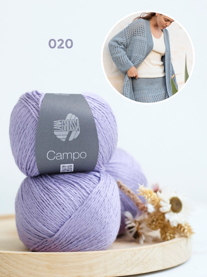 Strickpaket Campo Jacke mit Ajourmuster