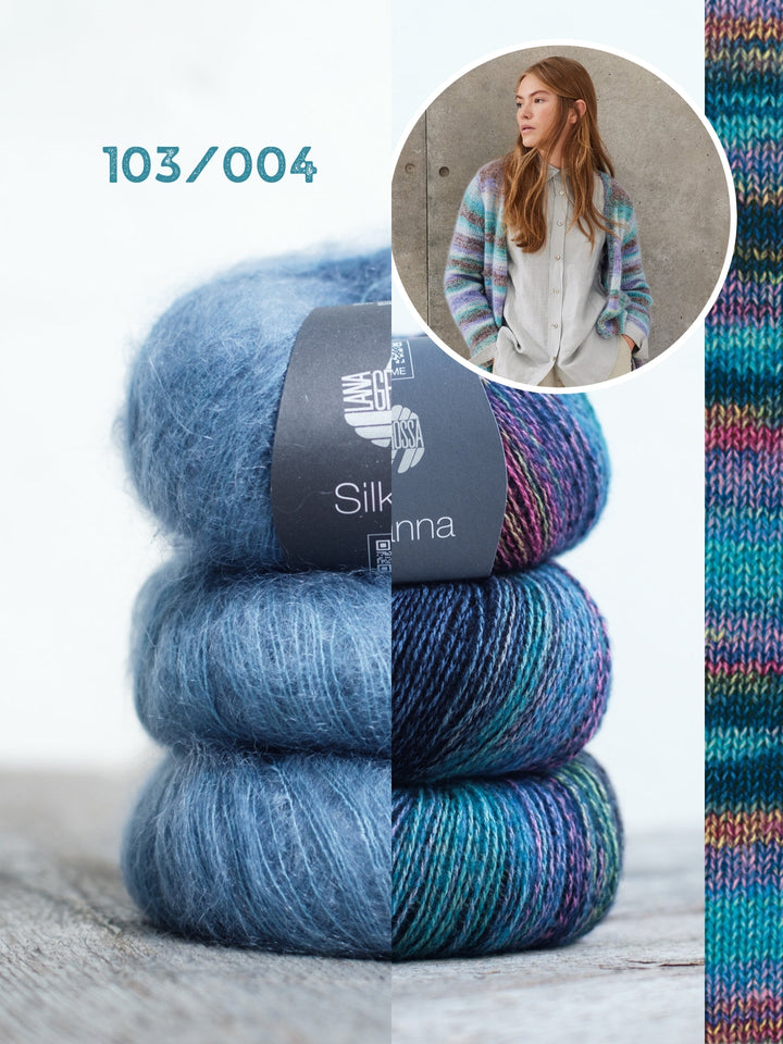 Strickpaket Gianna Silkhair Longjacke