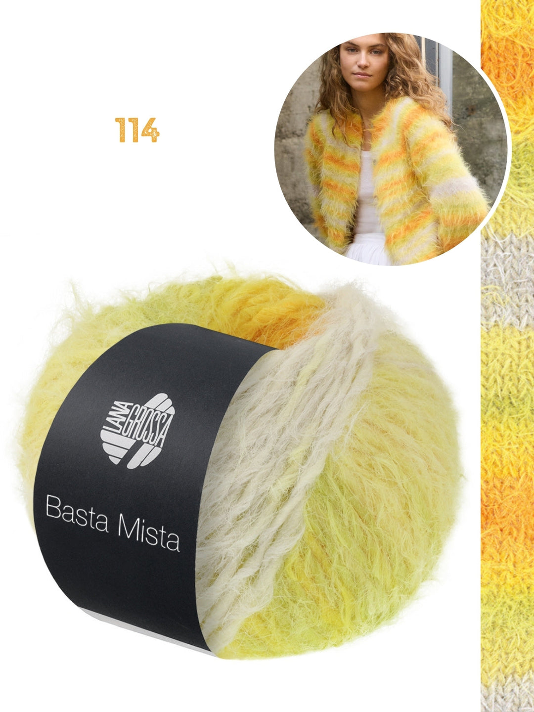 Strickpaket Basta Mista Raglanjacke - Top-down