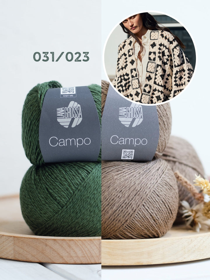 Häkelpaket Campo oversized Granny-Cardigan
