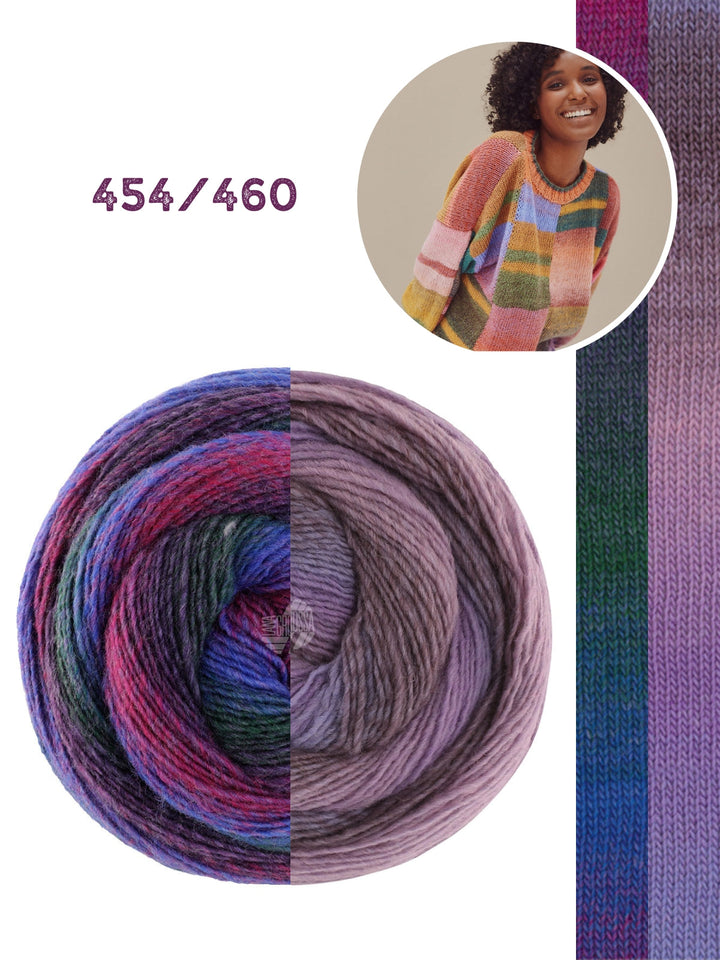 Strickpaket Gomitolo Karo-Pullover