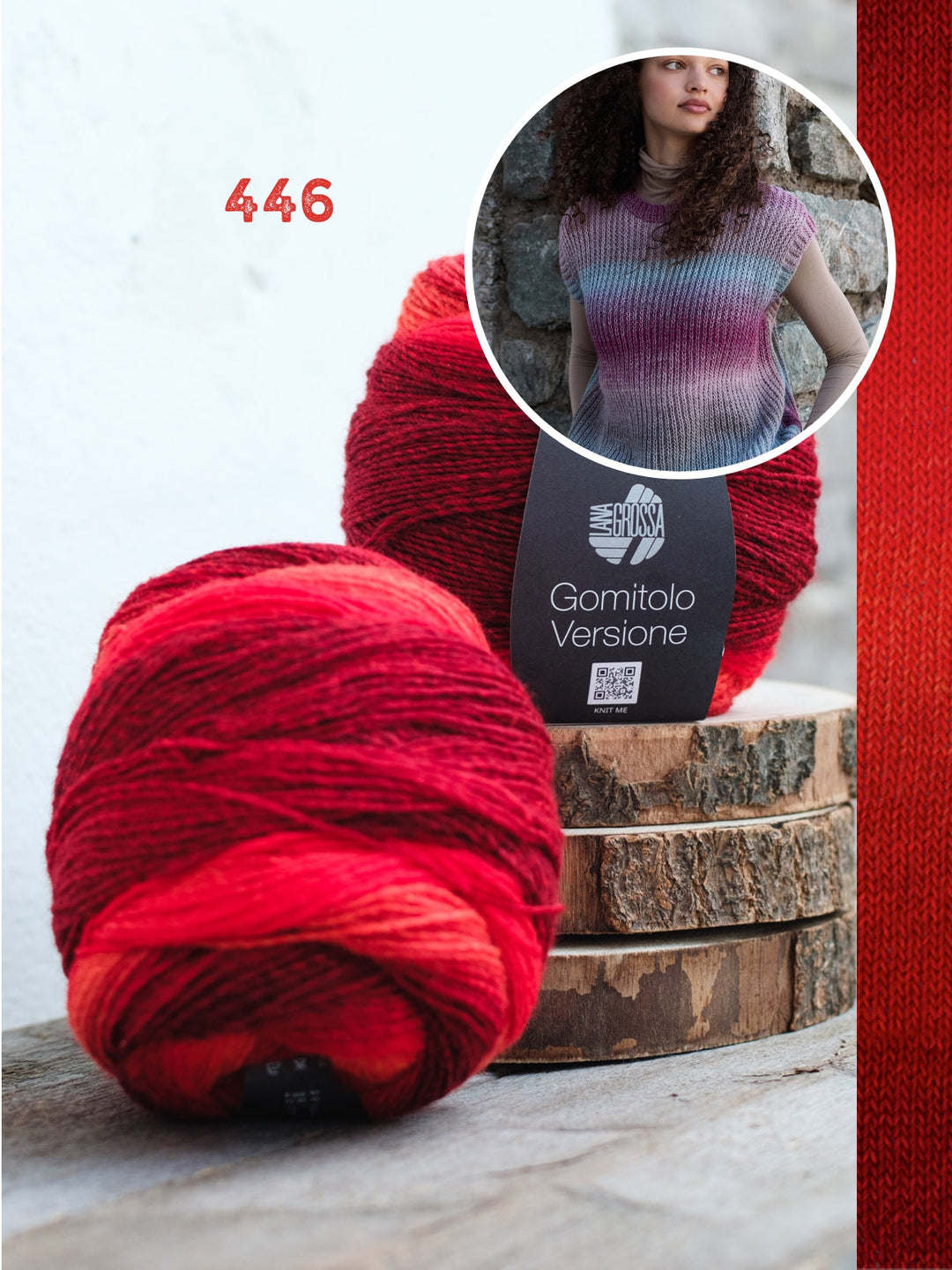 Strickpaket Gomitolo Versione Pullunder im Halbpatentmuster