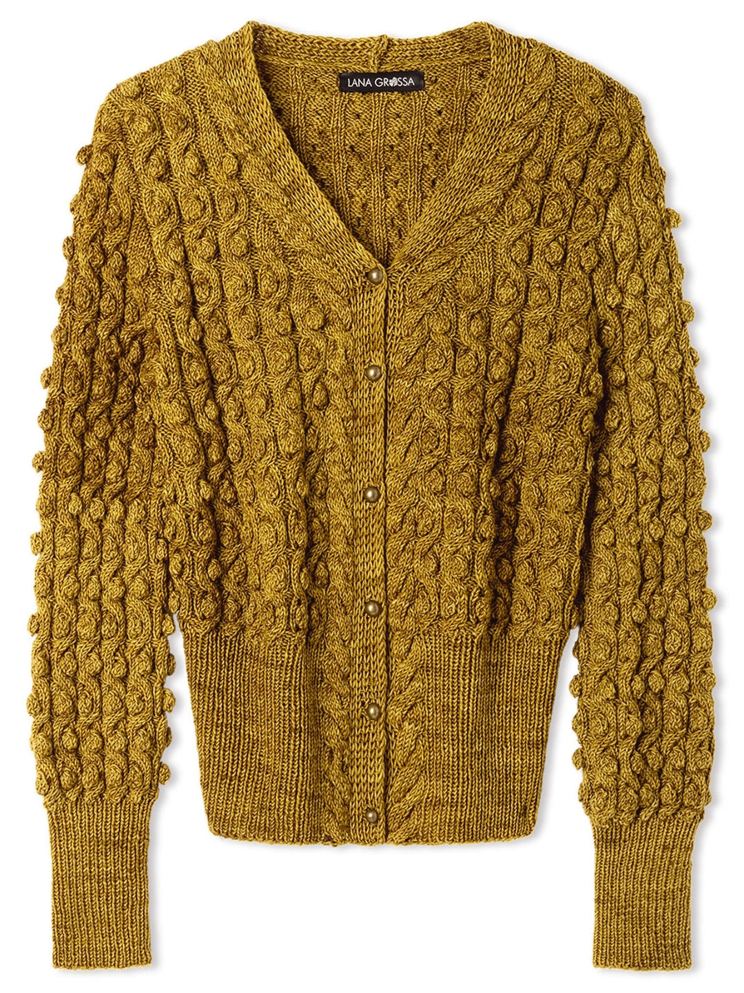 Strickpaket Cool Wool Vintage Jacke im Zopf-noppenmuster