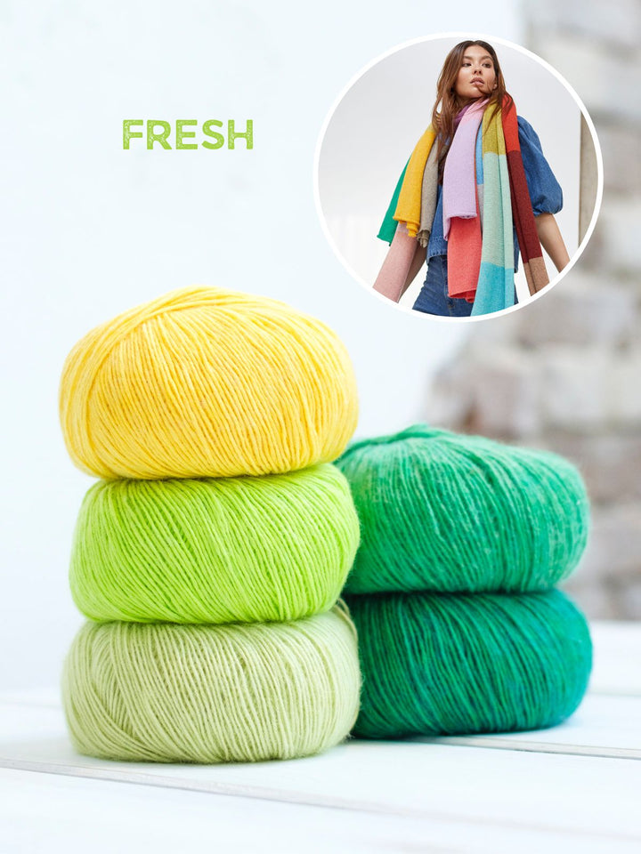 Strickpaket Ecopuno Streifenschal