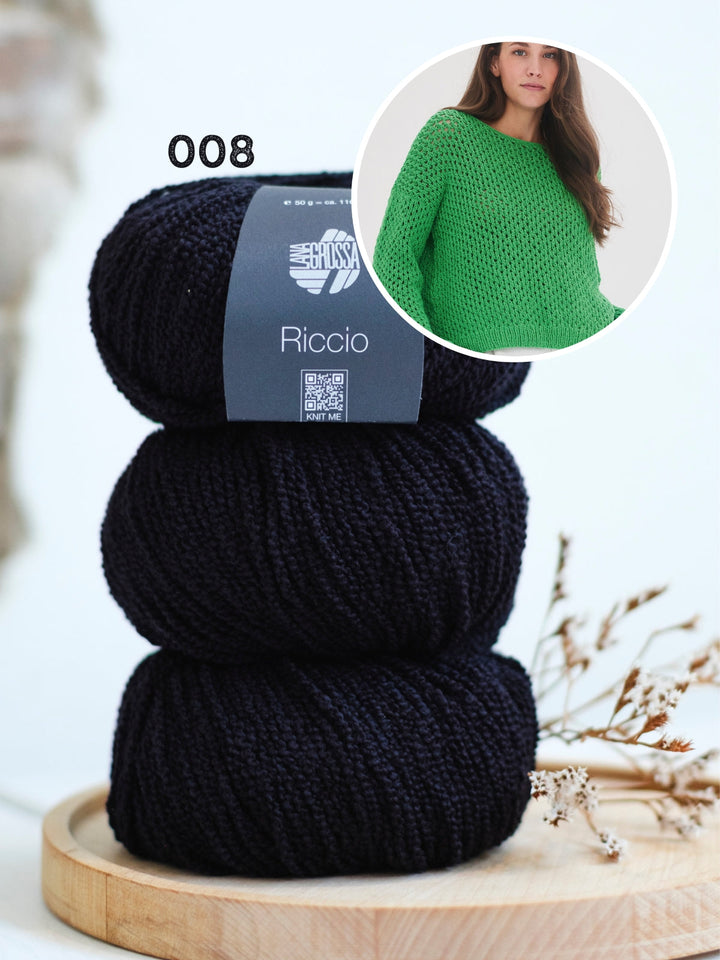Strickpaket Riccio Pullover im Lochmuster