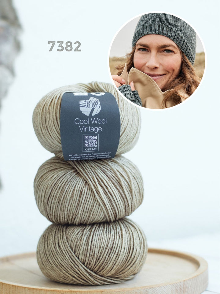Strickpaket Cool Wool (Vintage) Mütze + Stulpen