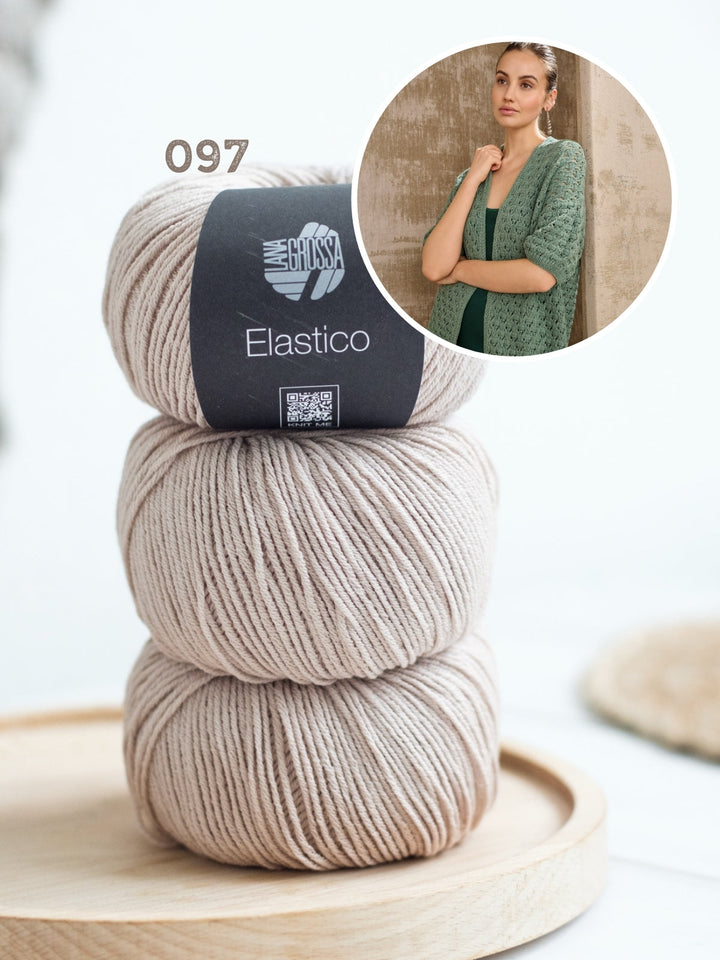 Strickpaket Elastico Jacke mit kurzen Ärmeln