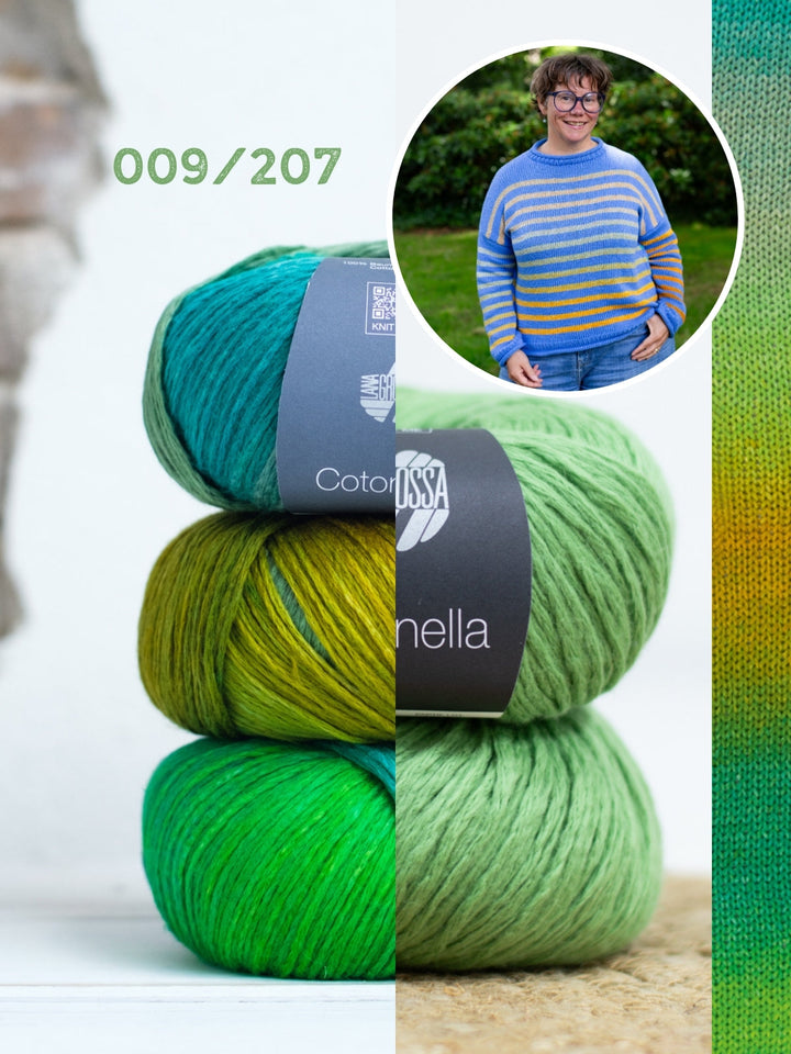Strickpaket Cotonella Streifenpullover
