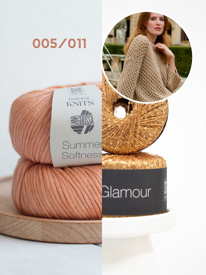 Strickpaket Summer Softness Glamour Lochmuster-pulli