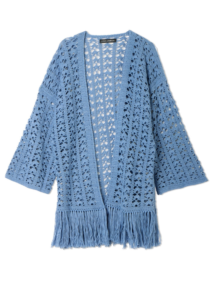 Häkelpaket Summer Cashmere Cardigan im Fächermuster