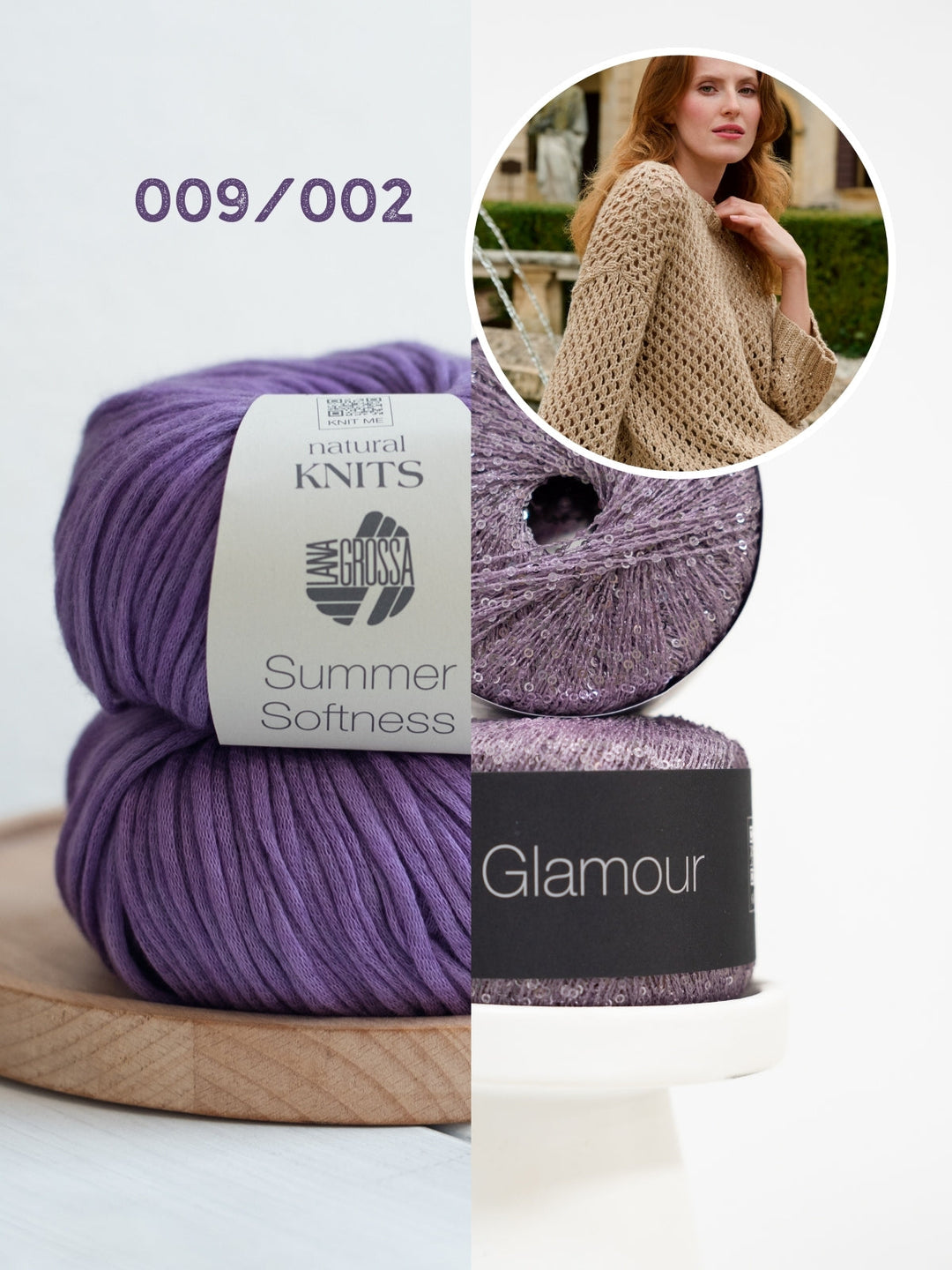 Strickpaket Summer Softness Glamour Lochmuster-pulli