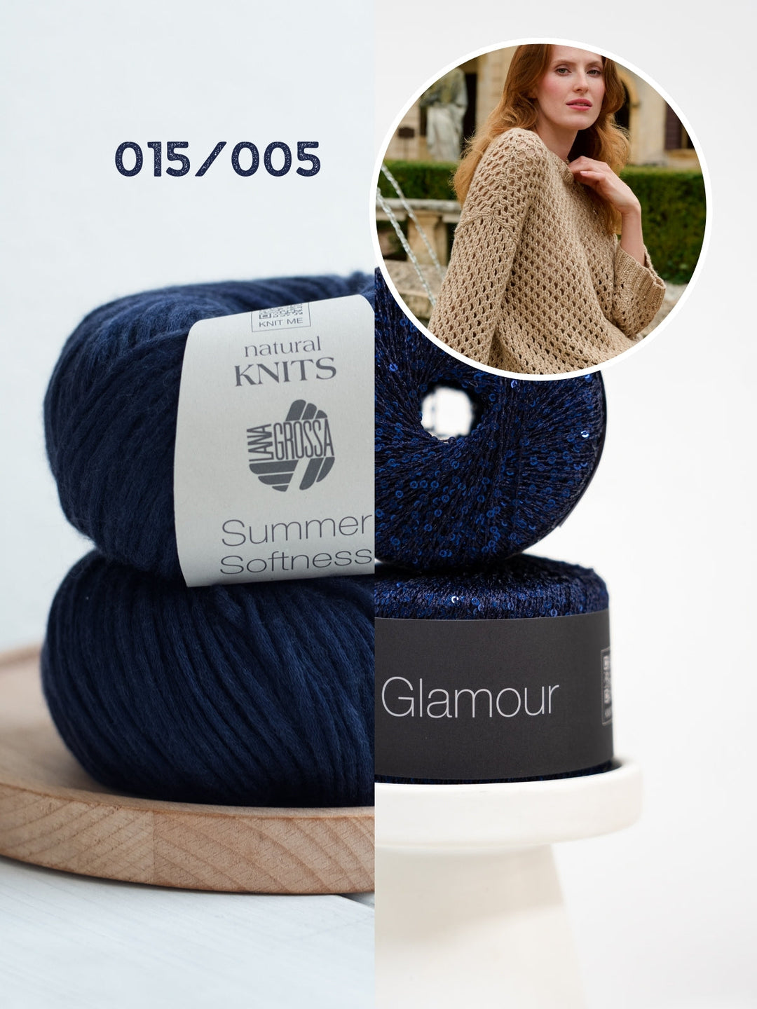 Strickpaket Summer Softness Glamour Lochmuster-pulli