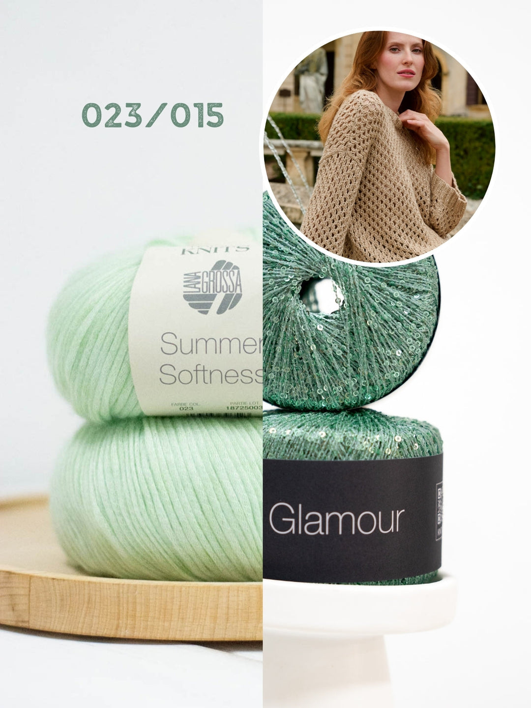 Strickpaket Summer Softness Glamour Lochmuster-pulli