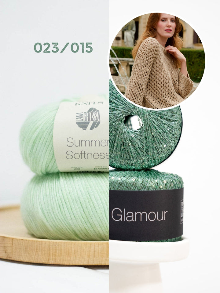 Strickpaket Summer Softness Glamour Lochmuster-pulli