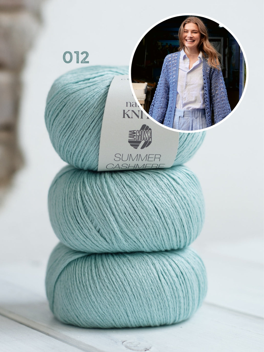 Häkelpaket Summer Cashmere Cardigan im Fächermuster